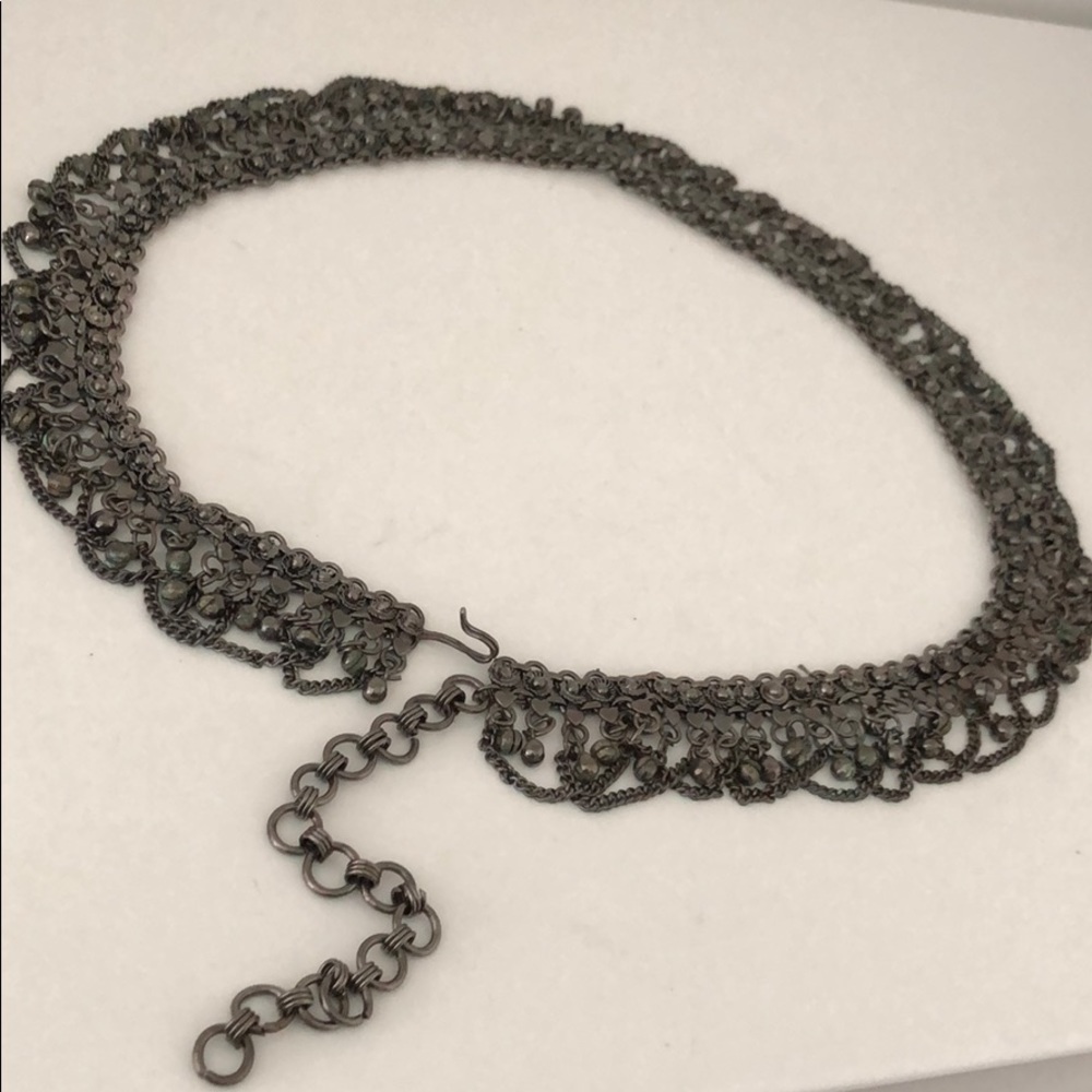 BELT NWOT UNIQUE METAL BELT (COLOR IS GUNMETAL) - Picture 2 of 7